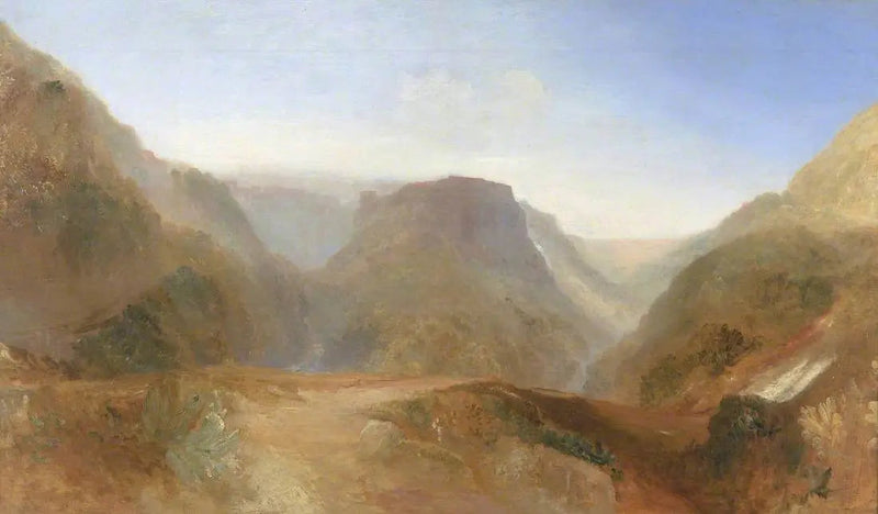 Italiensk landskap, sannsynligvis Civita di Bagnoregio - J. M. W. Turner