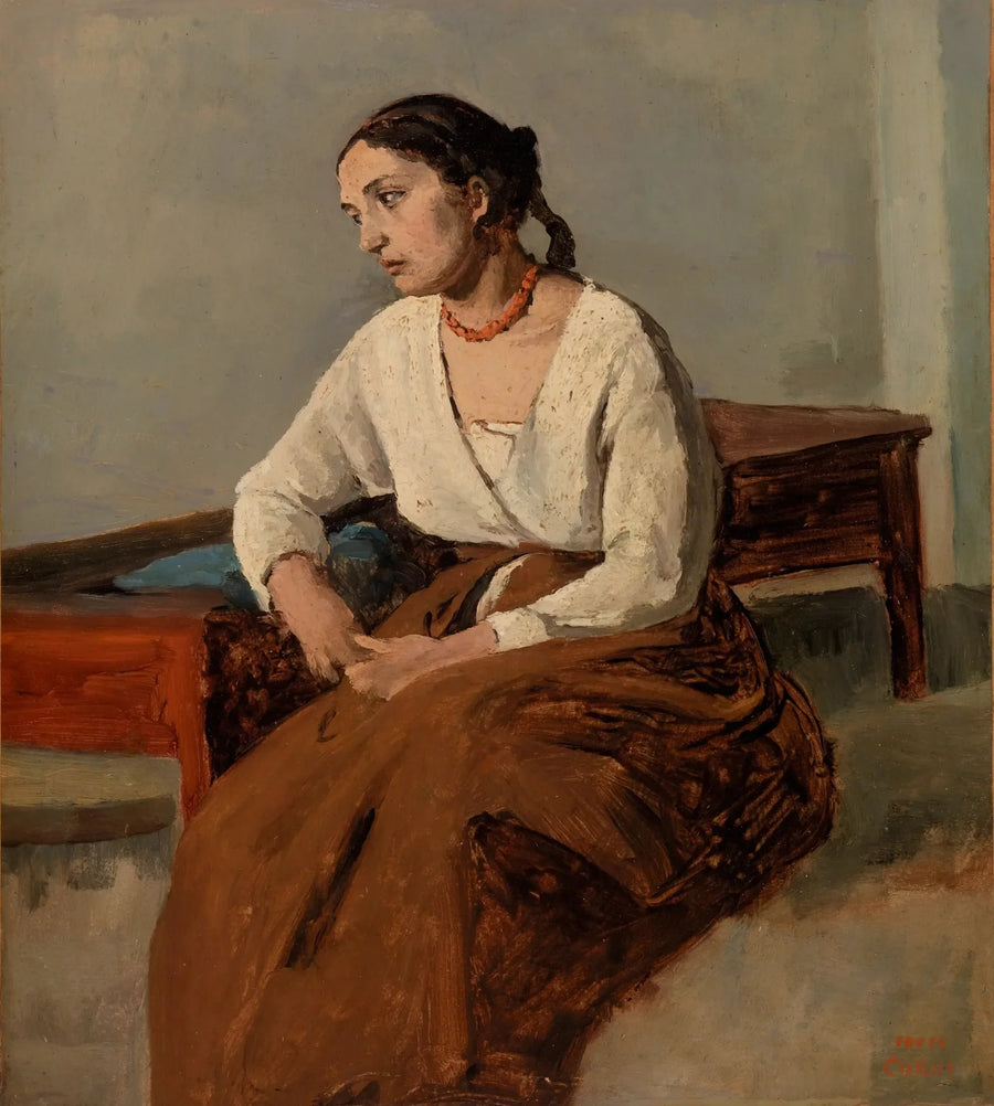 Melankolsk italiensk (Roma) - Jean-Baptiste Camille Corot