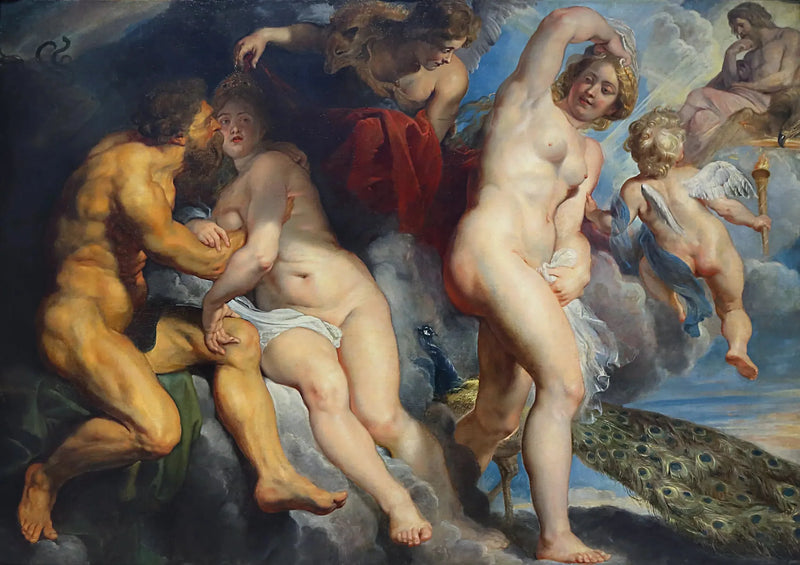 Ixion, konge av Lapithene, lurt av Juno som han ønsket å forføre - Peter Paul Rubens