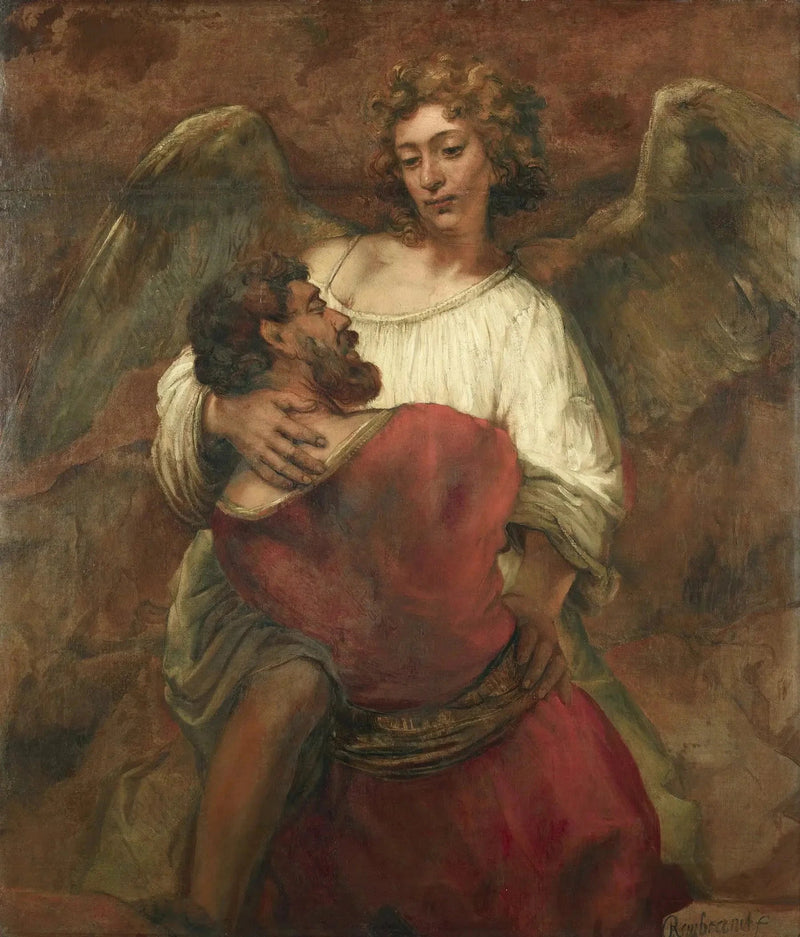Jakobs kamp med engelen - Rembrandt