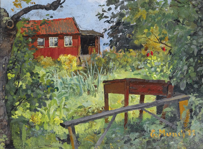 hage ved det røde huset - Edvard Munch