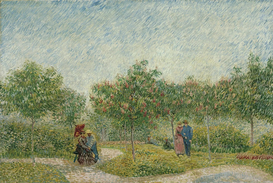 Hage i Montmartre med elskere - Vincent van Gogh