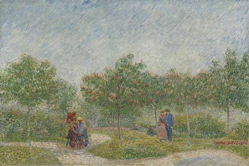 Hage i Montmartre med elskere - Vincent van Gogh