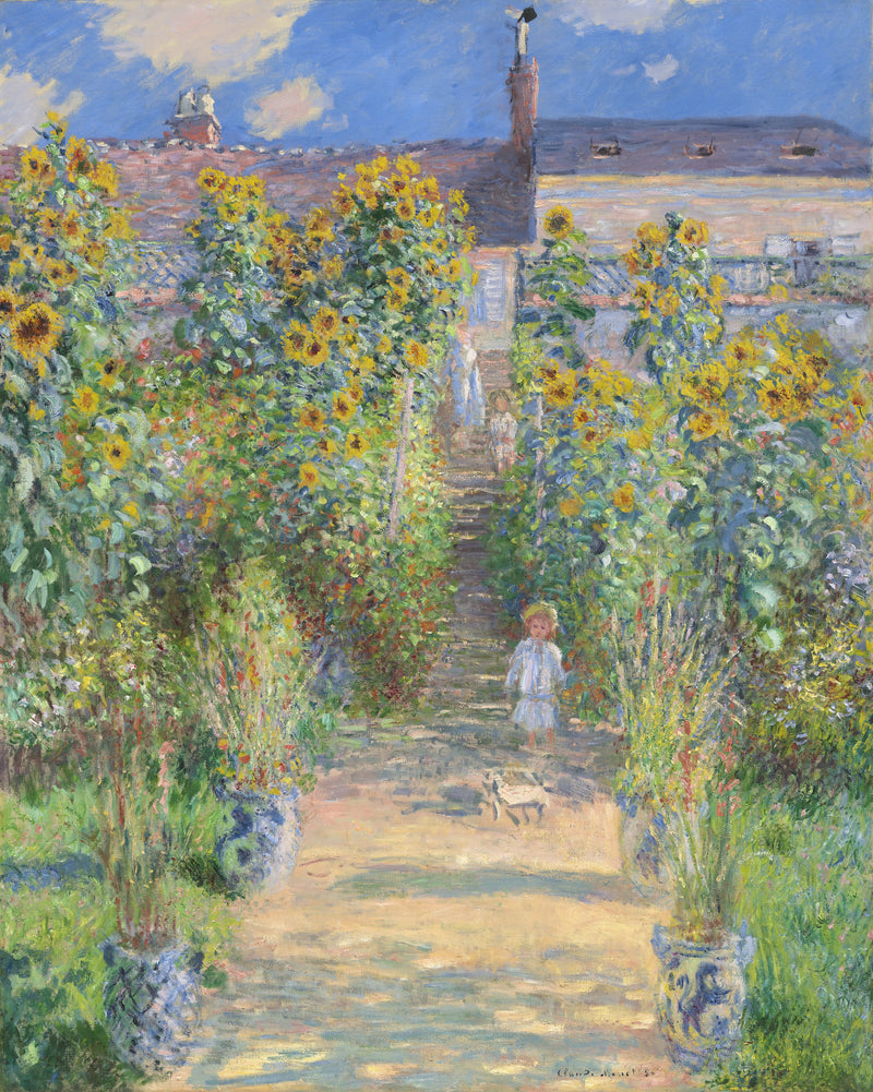 Kunstnerhagen i Vétheuil W685 - Claude Monet