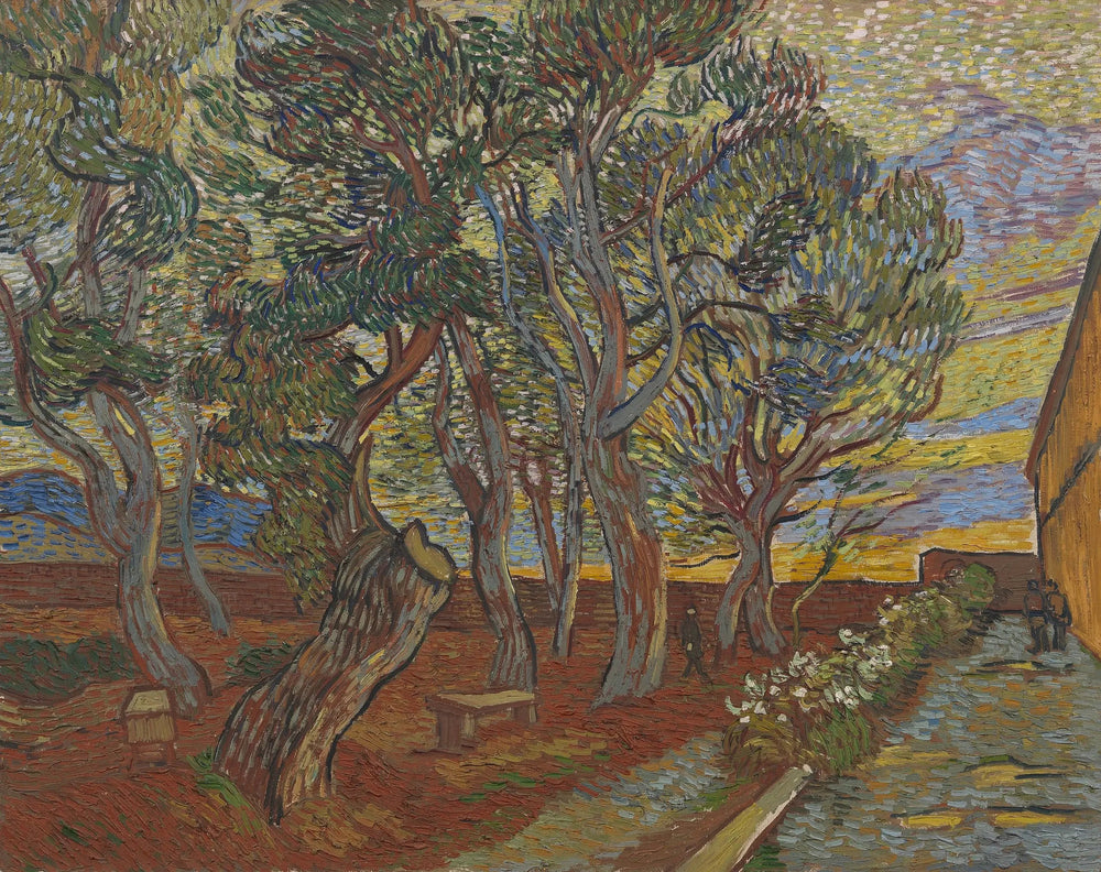 Jardin de l'Asile - Vincent van Gogh image 1 copie de tableau peinte à la main