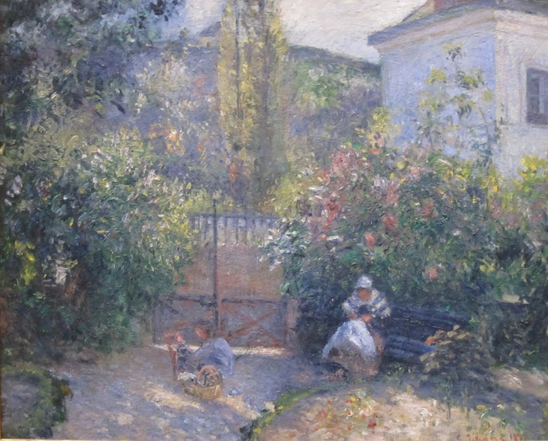 Hage ved Hermitage, «Røde Huset», Pontoise - Camille Pissarro