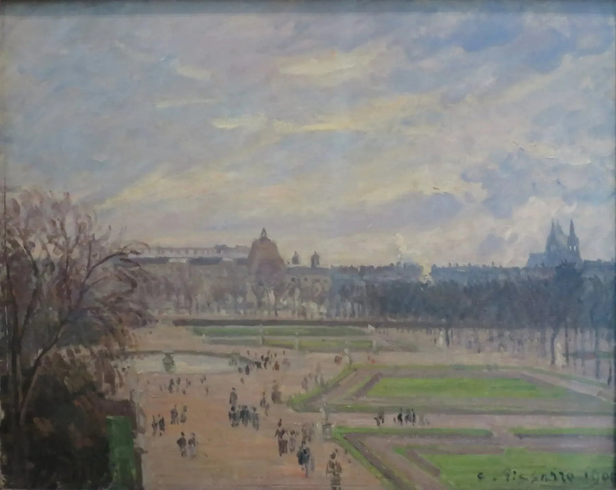 Tuilerihagen, overskyet og lys - Camille Pissarro