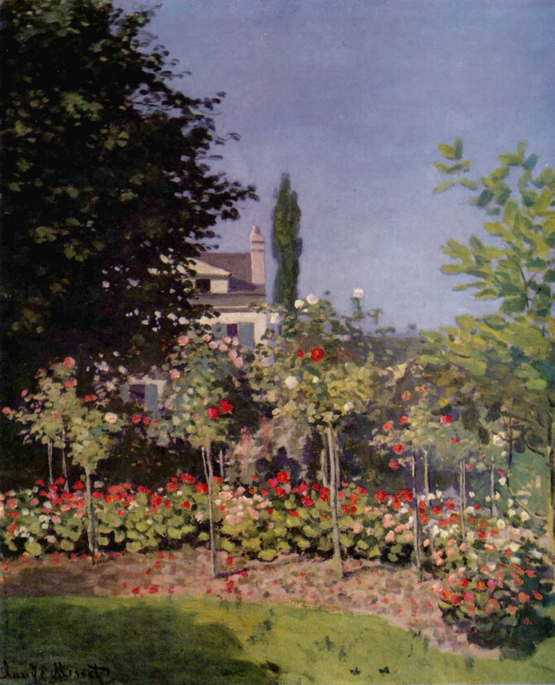 Blomstrende hage i Sainte-Adresse - Claude Monet