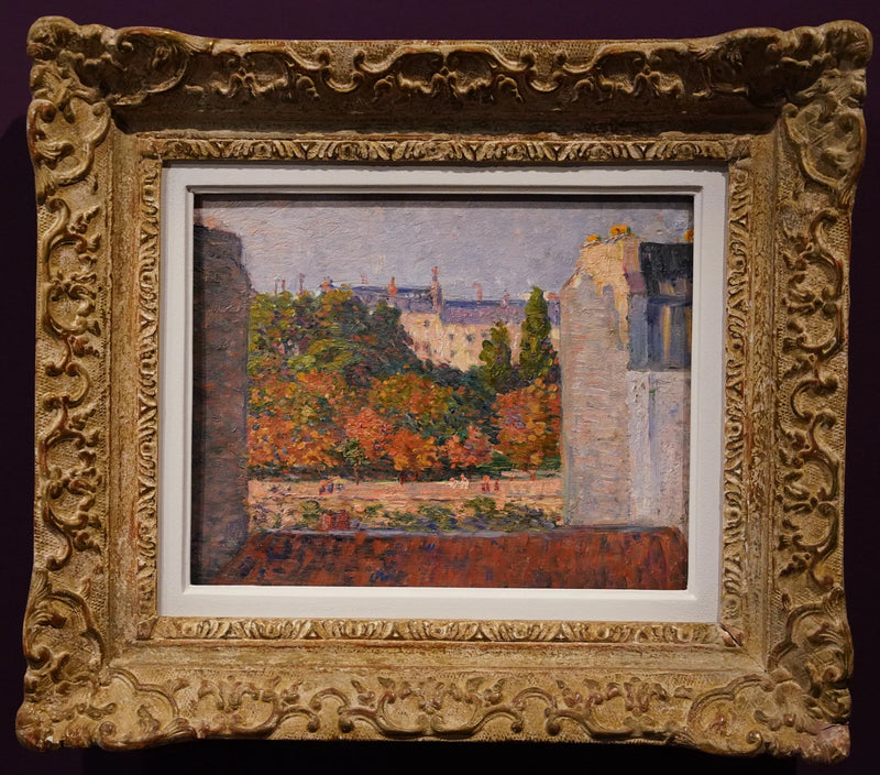 Hage sett fra et høyt vindu - Maximilien Luce