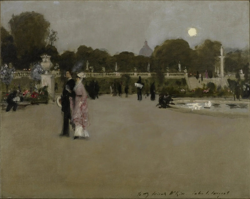 Luxembourg-hagene ved skumring - John Singer Sargent