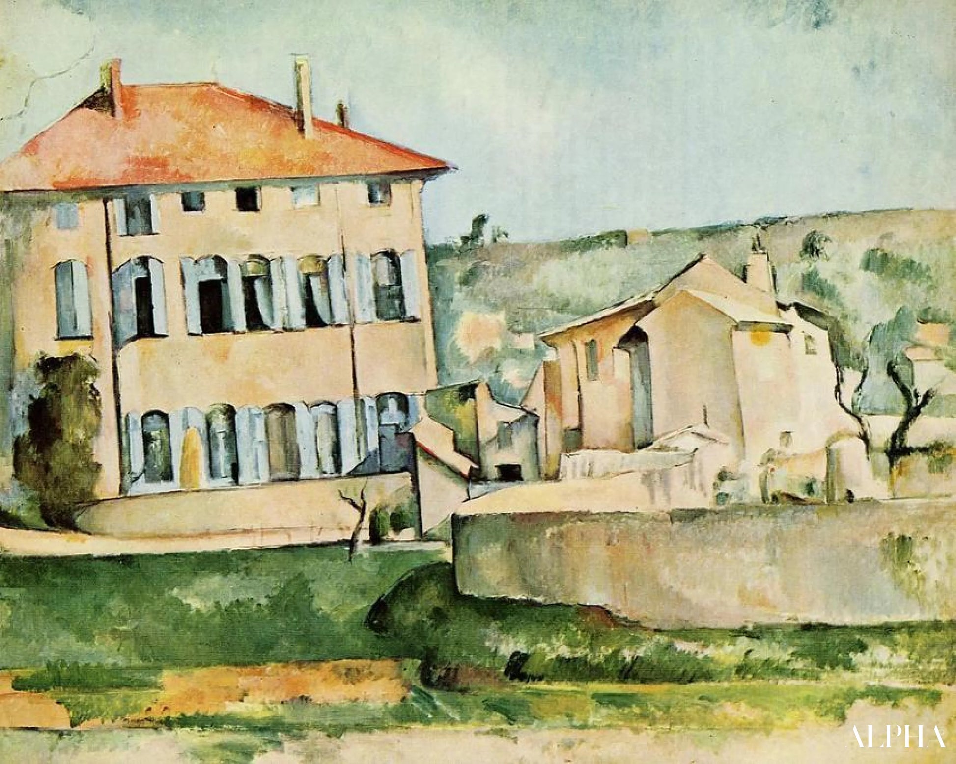 Jas de Bouffan - Paul Cézanne - Høykvalitets reproduksjoner av malerier og bilder