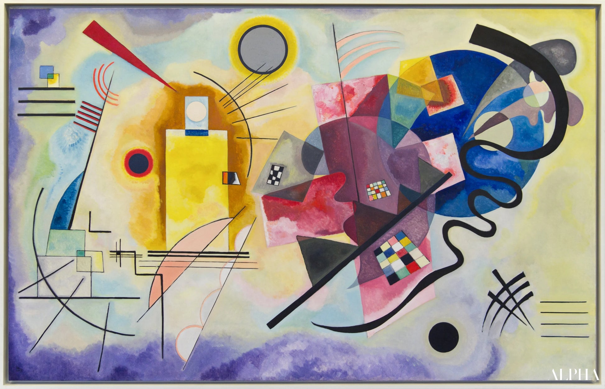 Gul-rød-blå - Vassily Kandinsky - Høykvalitets reproduksjoner av malerier og bilder