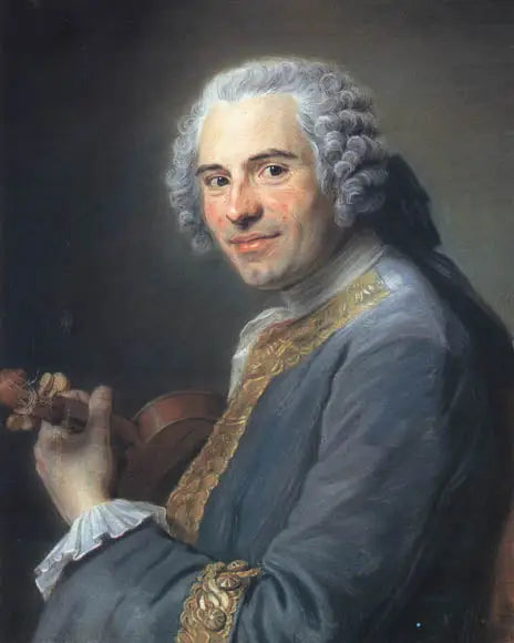 Jean-Joseph Cassanéa de Mondonville (1711-1772), fransk fiolinist og komponist - Maurice-Quentin de La Tour