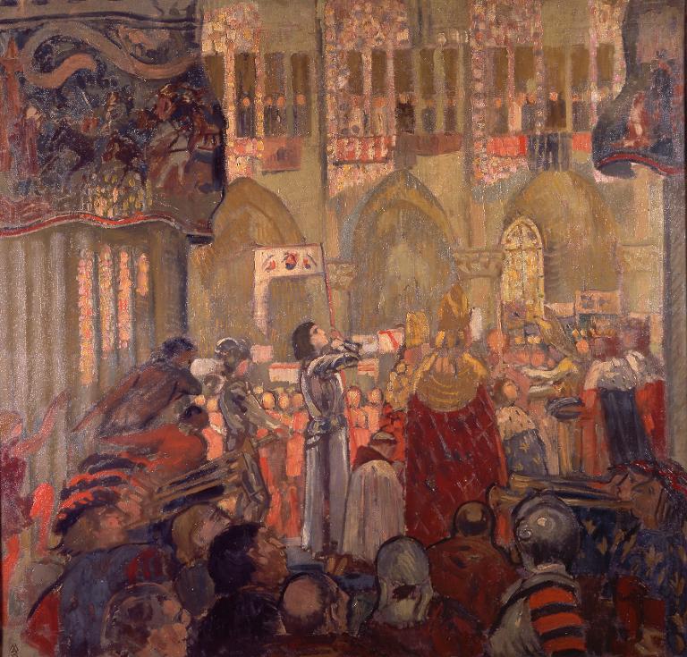 Jeanne d'Arc au sacre de Charles VII - Maurice Denis image 1 tableau peint à l’huile sur toile