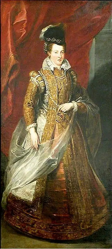 Jeanne d'Autriche, storhertuginne av Toscana, mor til Marie de Médicis - Peter Paul Rubens