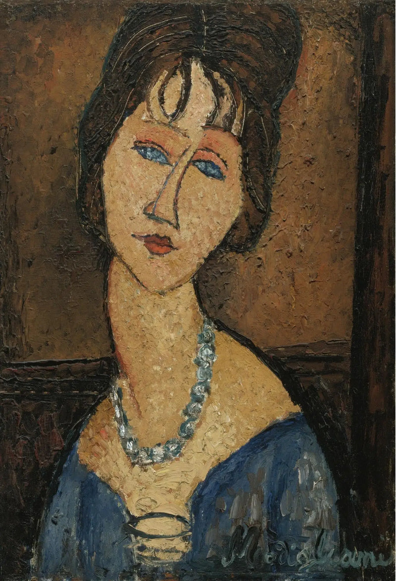 Jeanne Hébuterne med Halskjede - Amedeo Modigliani