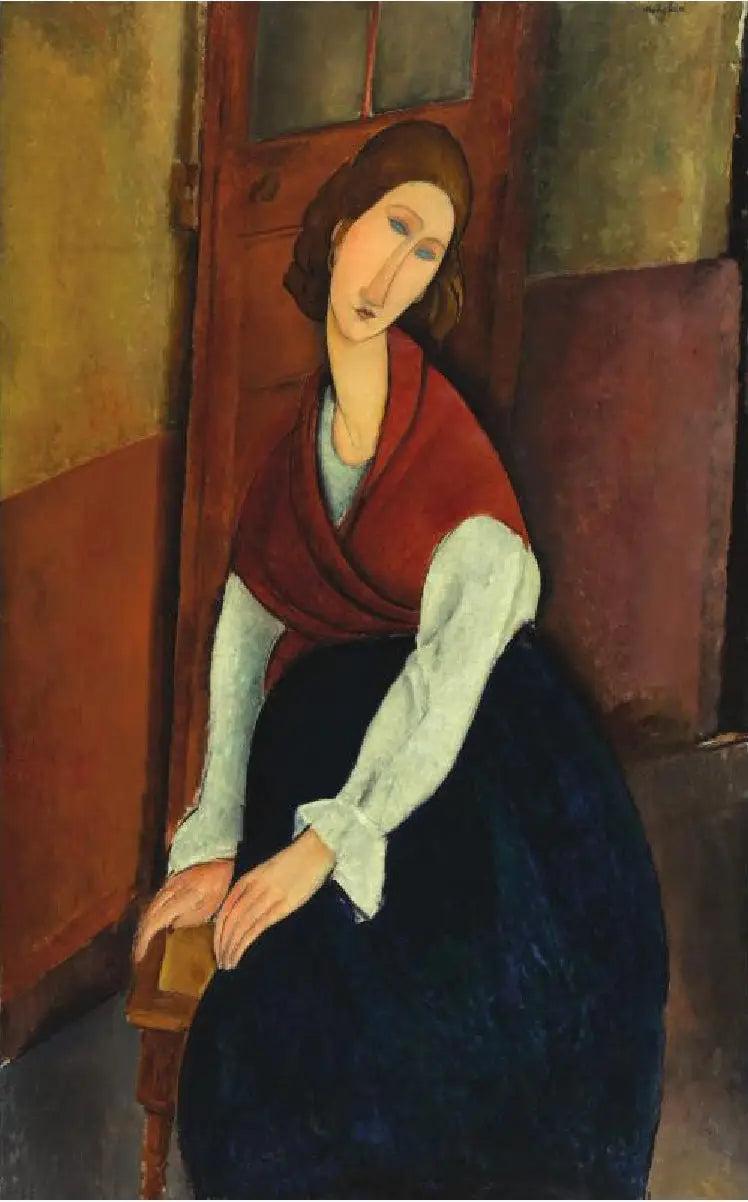 Jeanne Hébuterne foran en dør - Amedeo Modigliani