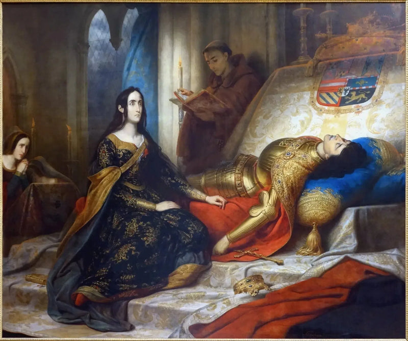 Jeanne den gale venter på oppstandelsen av Philippe den vakre, hennes ektemann - Charles de Steuben

Source:
Jeanne la folle attendant la résurrection de Philippe le Beau son mari - Charles de Steuben