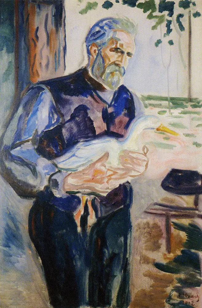 Jensen med en and - Edvard Munch