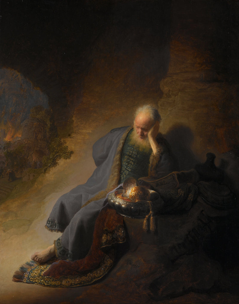 Jérémie gråter over ødeleggelsen av Jerusalem - Rembrandt