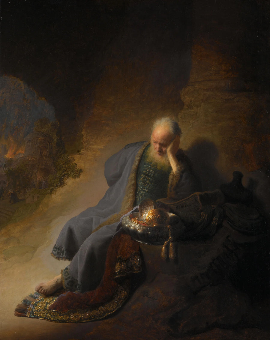 Jérémie gråter over ødeleggelsen av Jerusalem - Rembrandt