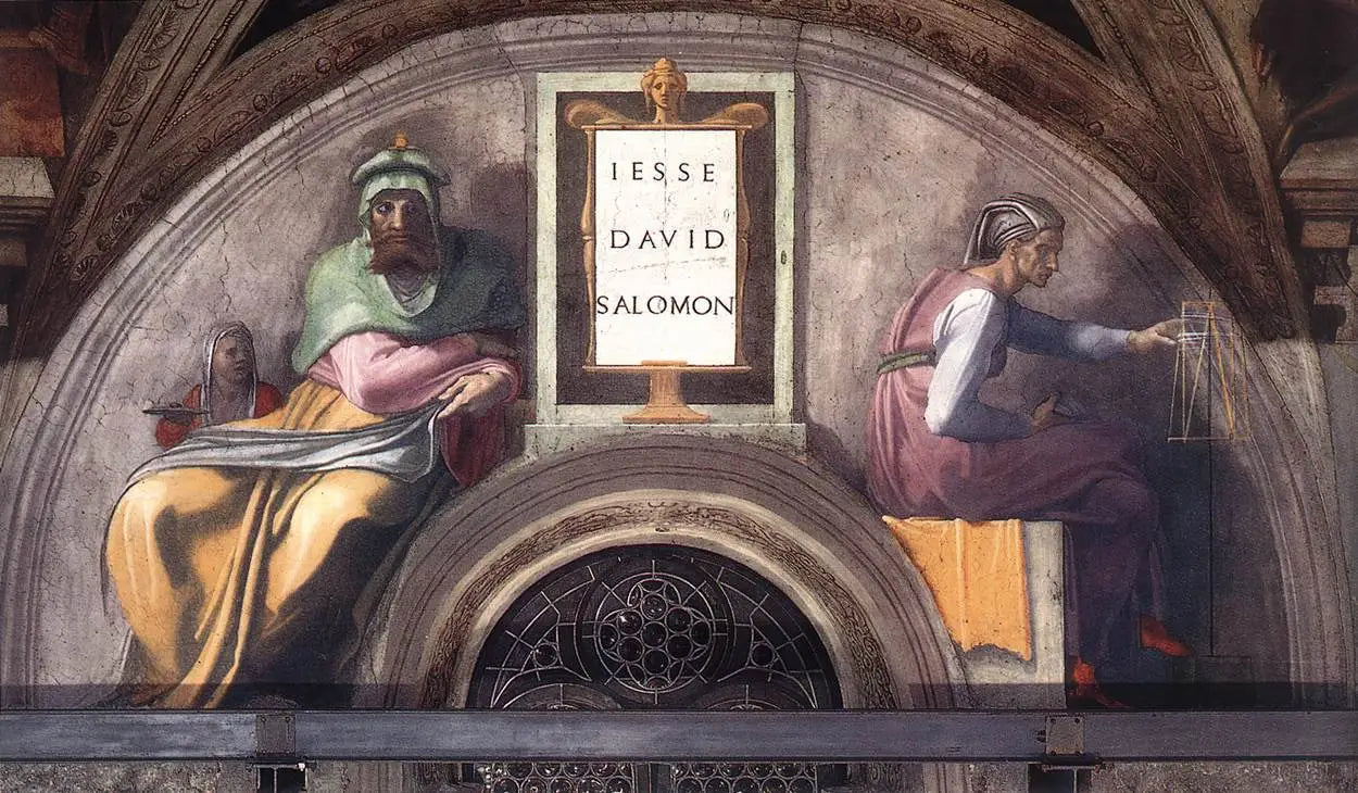 Jessé, David et Salomon - Michel-Ange image 1 tableau peint à l’huile sur toile