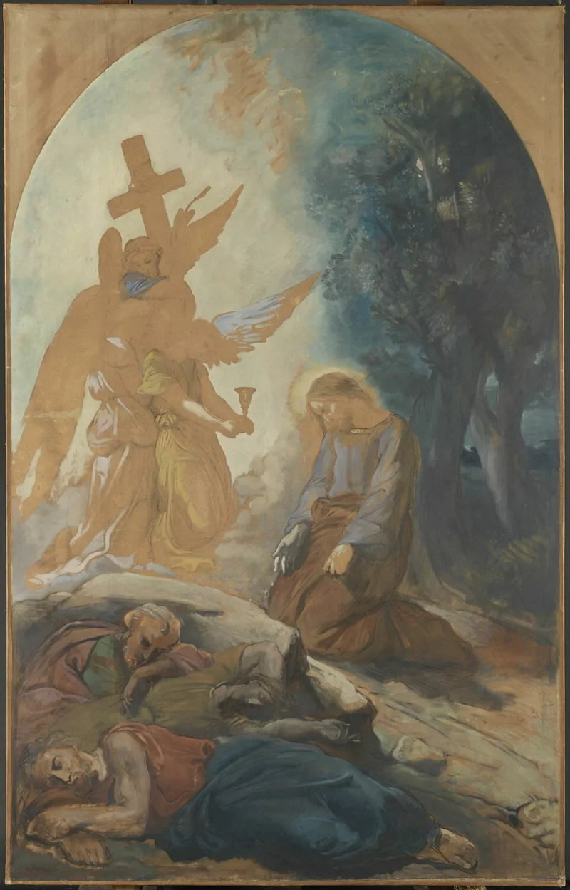 Jesus i Oljehagen - Théodore Chassériau