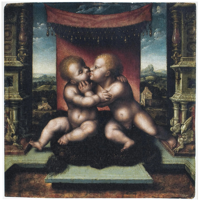 Jesus Kristus og Johannes Døperen som barn, andre kvartal av 1500-tallet - Joos van Cleve