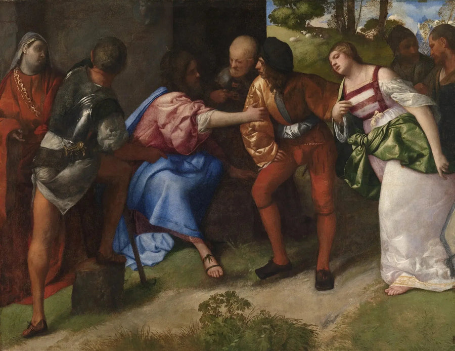 Jesus og den adulterende kvinnen - Titian