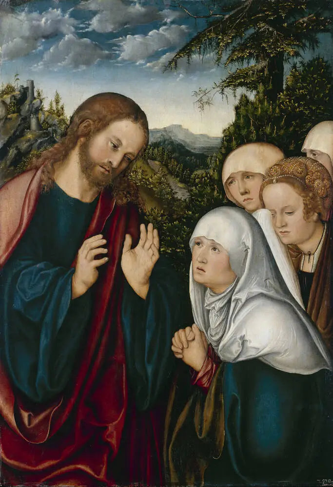 Jesus tar farvel med sin mor - Lucas Cranach den eldre