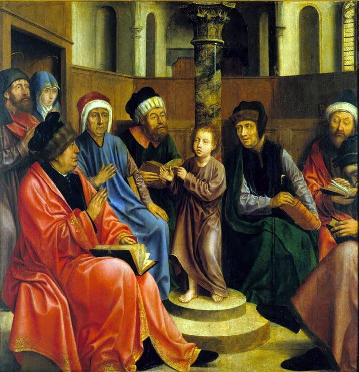 Jesus blant lærerne - Quentin Metsys
