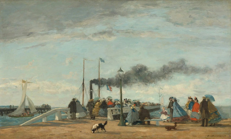Brygge og kai i Trouville - Eugène Boudin