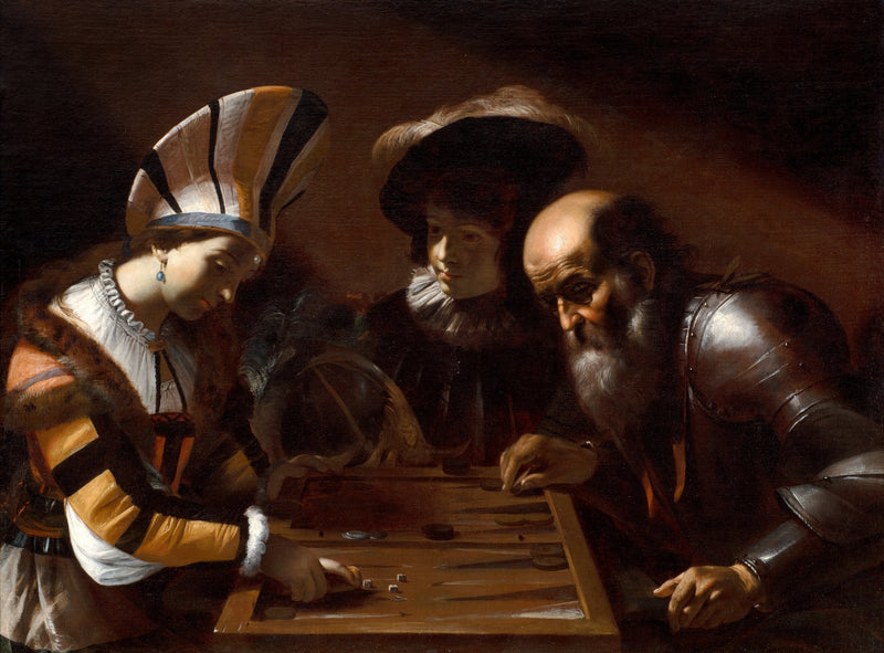 Backgammonsett - Mattia Preti