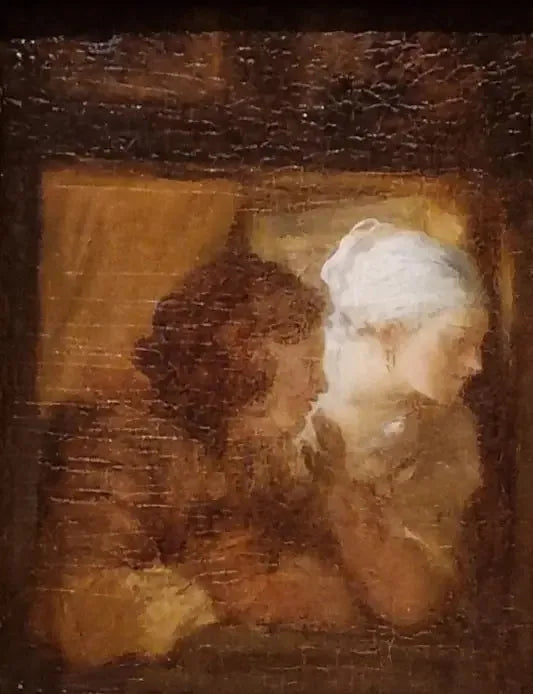 Ungt par til vinduet - Jean-Honoré Fragonard