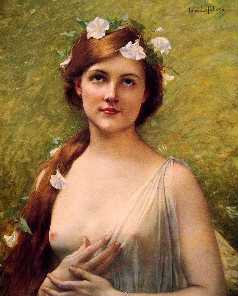 Ung kvinne med blomster i håret - Jules Lefebvre

Source:
Jeune Dame aux fleurs dans ses cheveux - Jules Lefebvre