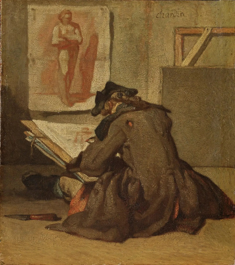 Ung student som tegner - Jean Simeón Chardin