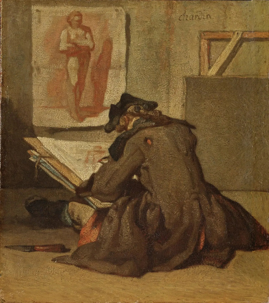 Ung student som tegner - Jean Simeón Chardin
