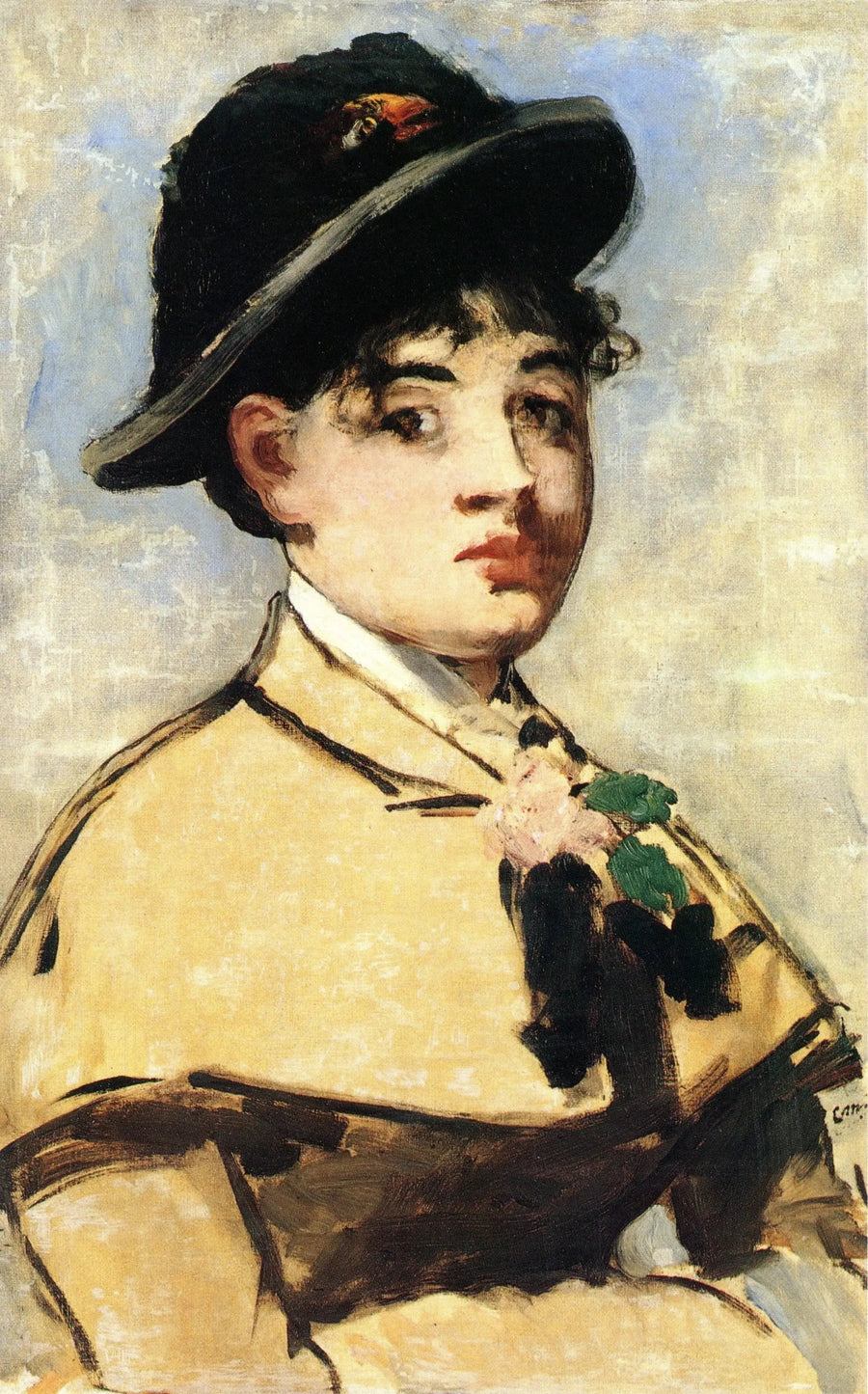 Ung kvinne med kappe - Édouard Manet