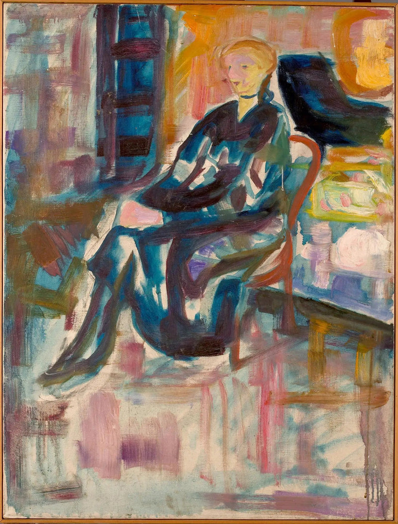 Ung kvinne som sitter - Edvard Munch