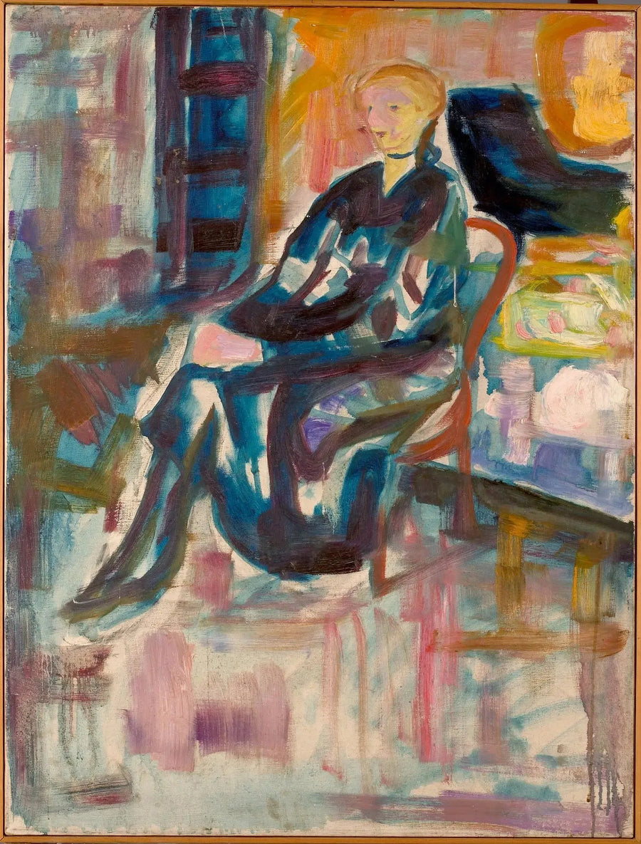 Ung kvinne som sitter - Edvard Munch
