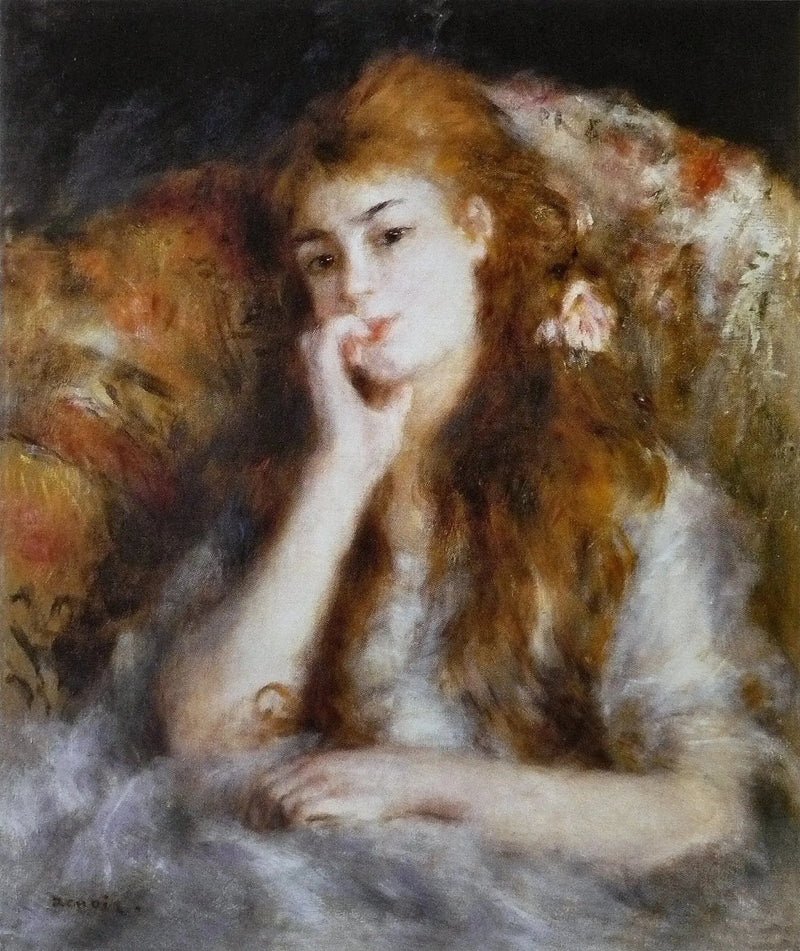 Ung kvinne som sitter - Pierre-Auguste Renoir