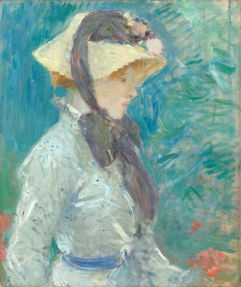 Ung kvinne med stråhatt - Berthe Morisot