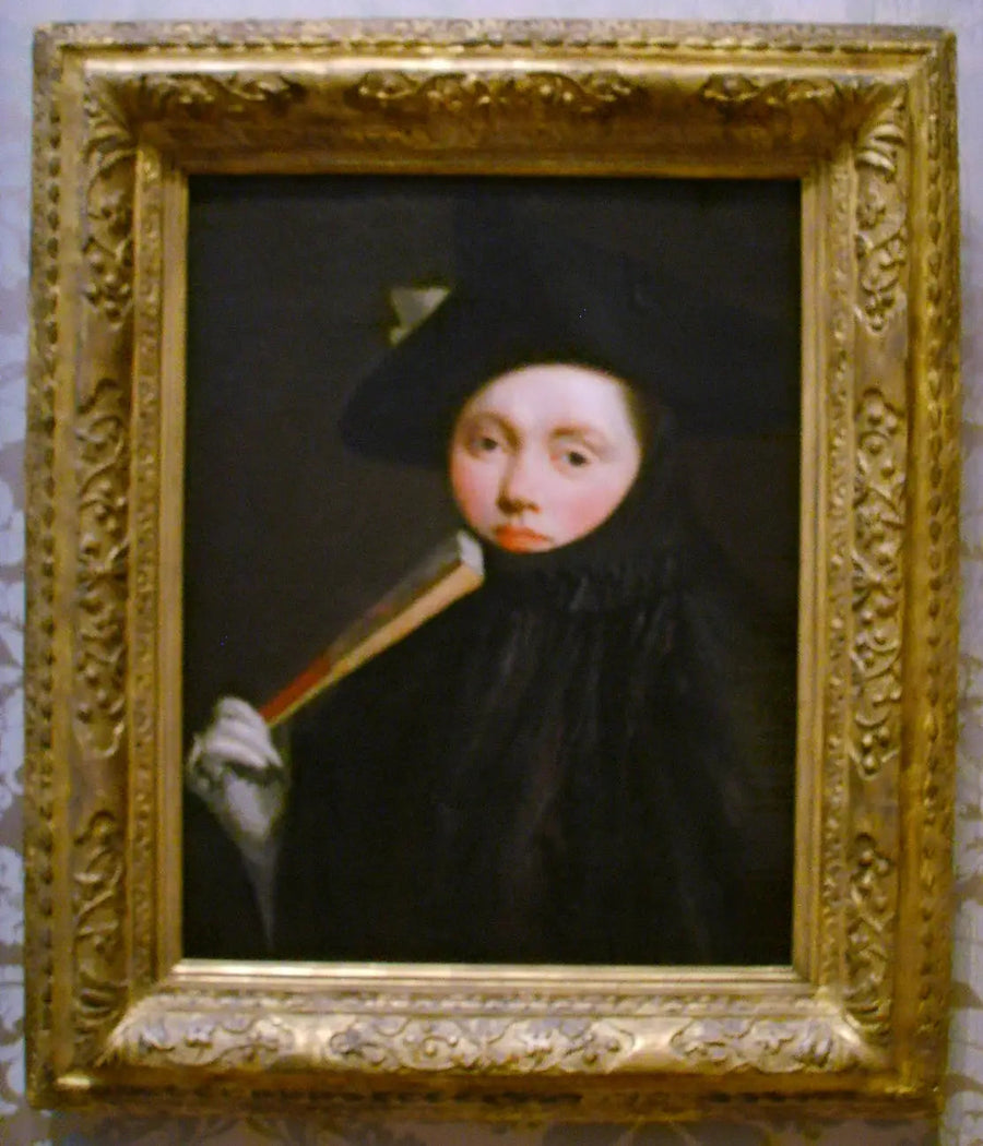 Ung kvinne med tricorne-hatt - Giovanni Battista Tiepolo