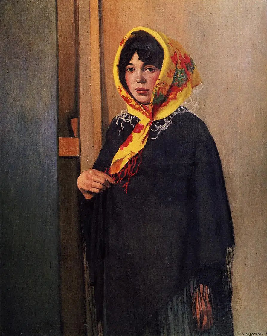 Jeune femme au foulard jaune - Félix Vallotton - Alpha Reproduction
