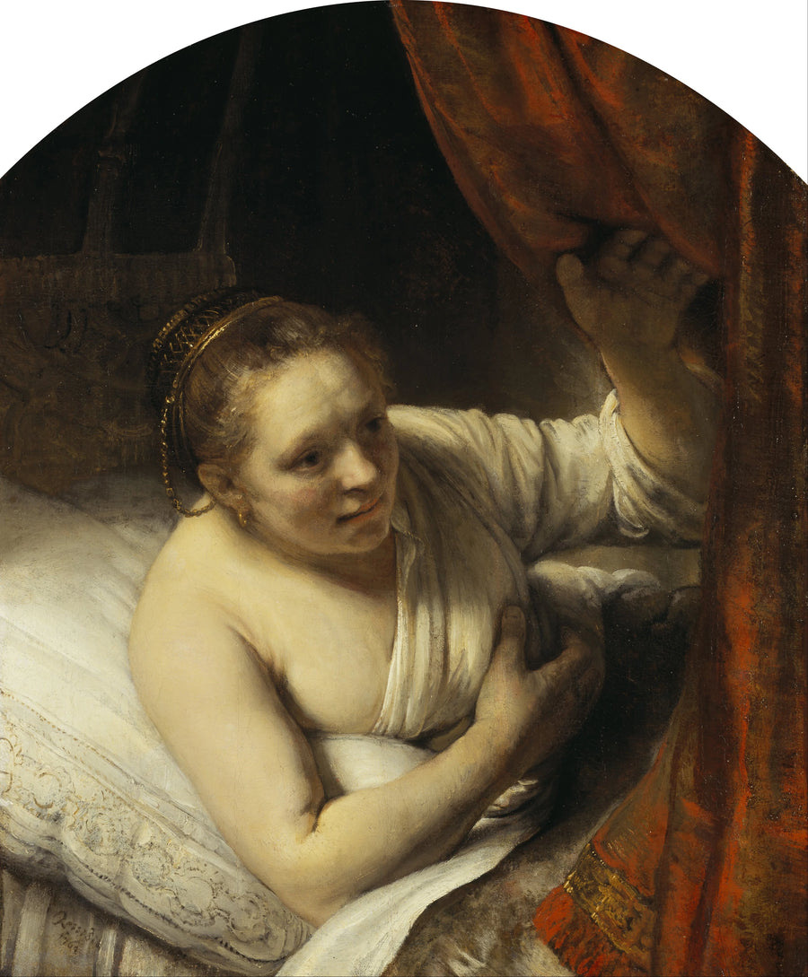 Ung Kvinne i Sengen - Rembrandt