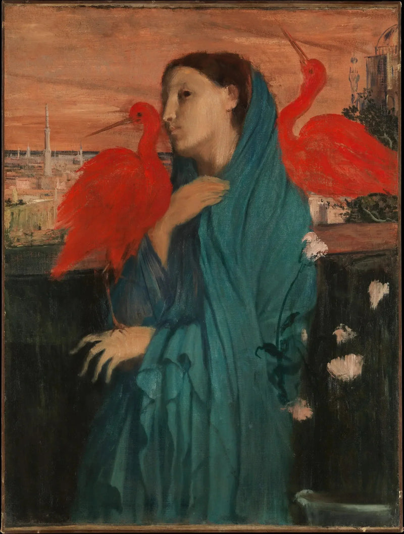 Ung kvinne med ibiskus - Edgar Degas