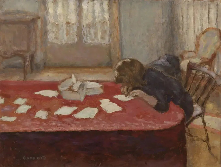 Ung kvinne som skriver - Pierre Bonnard