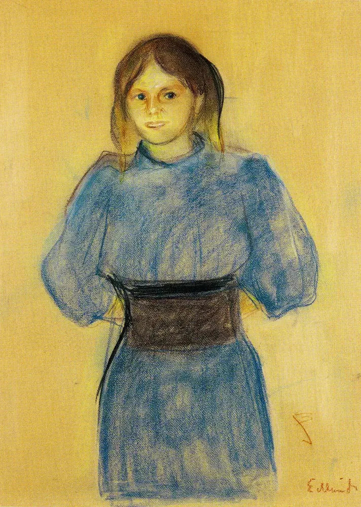 Ung kvinne i blått - Edvard Munch