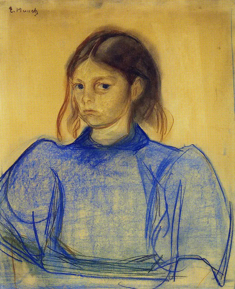 Ung kvinne i blått - Edvard Munch
