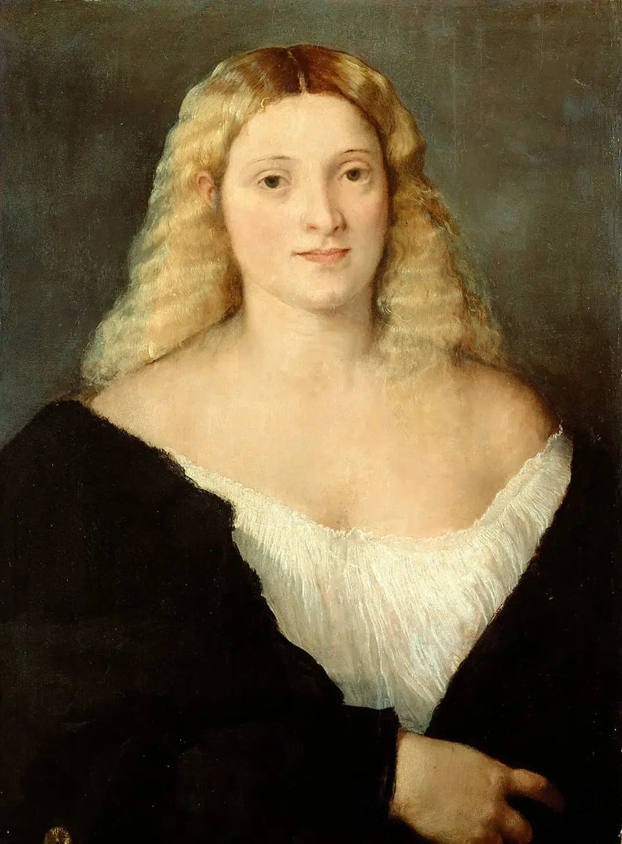 Ung kvinne i svart kjole - Titian